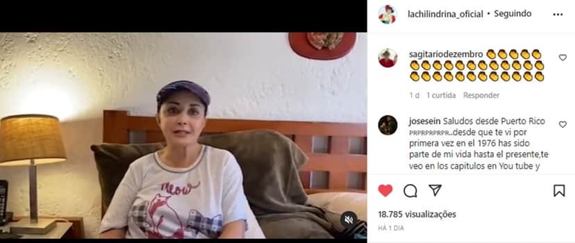 Maria Antonieta de las Nieves faz video de esclarecimento que se recupera muito bem da Covid (Foto: Reprodução/ Instagram) Maria Antonieta de las Nieves faz video de esclarecimento que se recupera muito bem da Covid (Foto: Reprodução/ Instagram)