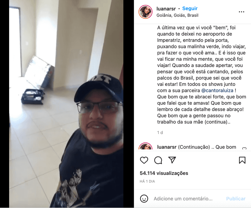 A esposa de Maurílio publicou vídeo (Foto: Reprodução) A esposa de Maurílio publicou vídeo (Foto: Reprodução)