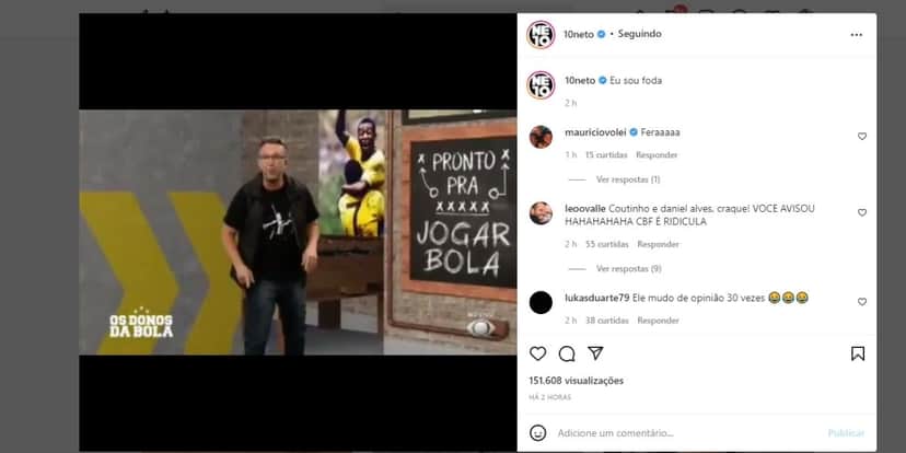 "Eu vou começar a falar", Neto, afastado de Os Donos da Bola, surge fora da Band: "Paga meu salário" "Eu vou começar a falar", Neto, afastado de Os Donos da Bola, surge fora da Band: "Paga meu salário"