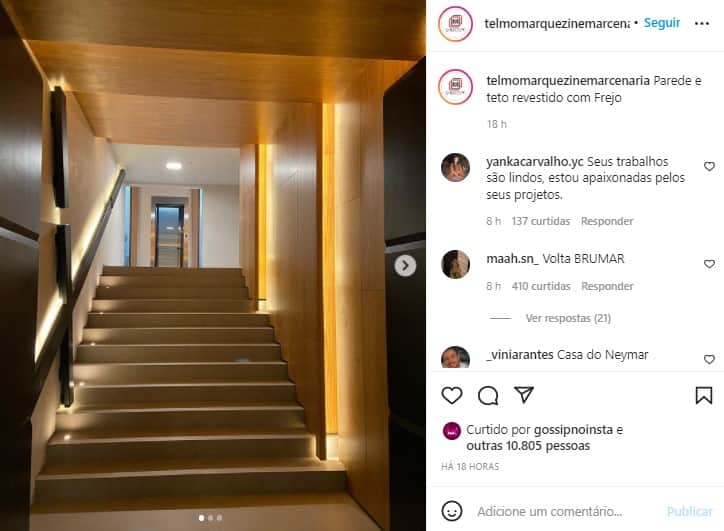 Neymar deixou curtida em publicação do pai de Bruna Marquezine (Foto: Reprodução) Neymar deixou curtida em publicação do pai de Bruna Marquezine (Foto: Reprodução)
