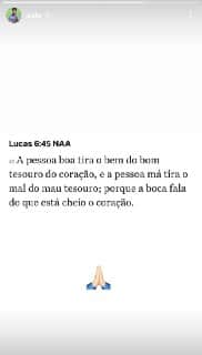 Alexandre Pato compartilhou um trecho da bíblia (Foto: Reprodução/ Instagram) Alexandre Pato compartilhou um trecho da bíblia (Foto: Reprodução/ Instagram)