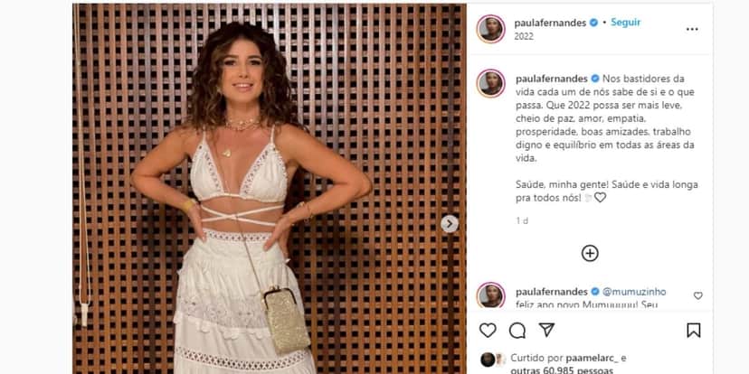 "Cada um sabe o que passa", Paula Fernandes, após anunciar doença, faz desabafo: "Que possa ser mais leve" "Cada um sabe o que passa", Paula Fernandes, após anunciar doença, faz desabafo: "Que possa ser mais leve"