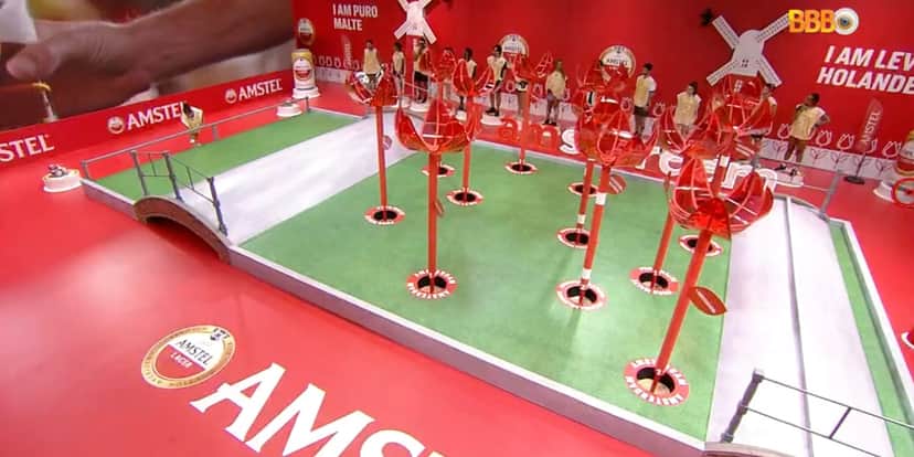 O campo da Prova do Anjo, vencida por Rodrigo (Foto: Reprodução) O campo da Prova do Anjo, vencida por Rodrigo (Foto: Reprodução)