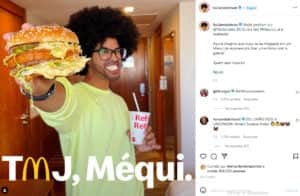 Luciano fez 'publipost' para rede famosa de fast food (Foto: Reprodução / Instagram) Luciano fez 'publipost' para rede famosa de fast food (Foto: Reprodução / Instagram)