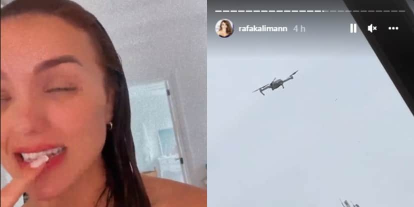 Rafa Kalimann tem casa invadida por drone - Foto: Reprodução Rafa Kalimann tem casa invadida por drone - Foto: Reprodução