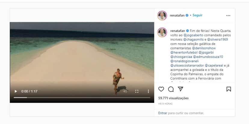 Renata Fan expõe desfecho no Jogo Aberto em textão e reúne comentaristas da Band em anúncio: "Fim" Renata Fan expõe desfecho no Jogo Aberto em textão e reúne comentaristas da Band em anúncio: "Fim"