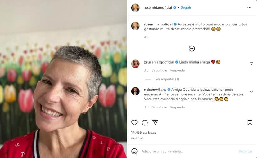 Rose Miriam surge careca e choca - Foto: Reprodução Rose Miriam surge careca e choca - Foto: Reprodução