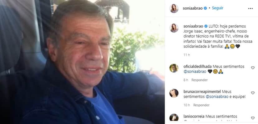 Jorge Issac tem morte anunciada por Sonia Abrão nas redes sociais (Reprodução/ Instagram) Jorge Issac tem morte anunciada por Sonia Abrão nas redes sociais (Reprodução/ Instagram)