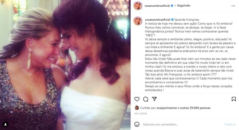 Susana Vieira faz carta aberta a atriz (Foto: Reprodução) Susana Vieira faz carta aberta a atriz (Foto: Reprodução)