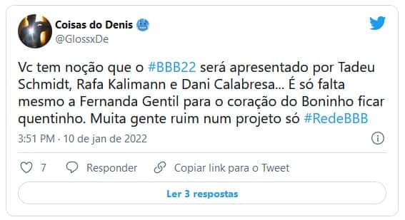 Internautas reprovam Tadeu e Rafa no BBB22 (Foto: Reprodução / Internet) Internautas reprovam Tadeu e Rafa no BBB22 (Foto: Reprodução / Internet)