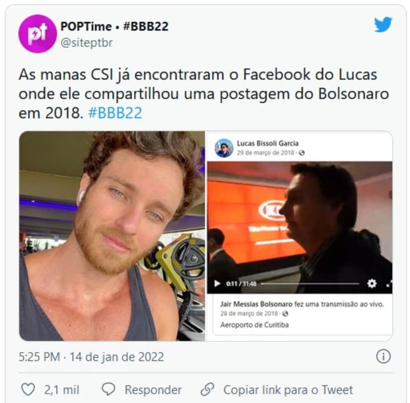 Postagens antigas de Lucas repercutiram mal na web (Foto: Reprodução / Internet) Postagens antigas de Lucas repercutiram mal na web (Foto: Reprodução / Internet)