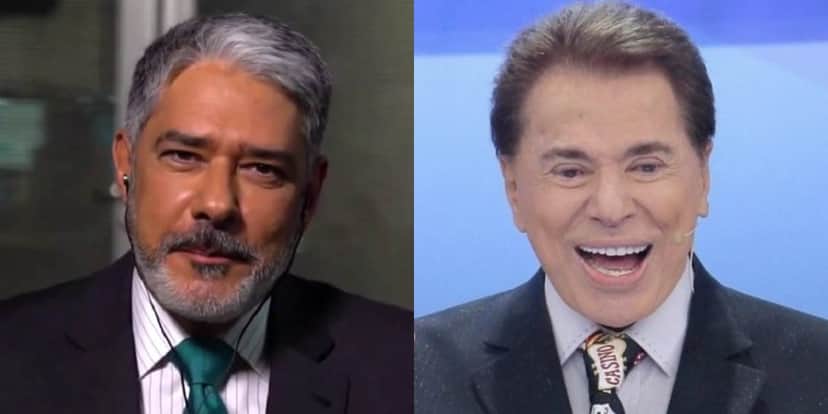 William Bonner e Silvio Santos representam as emissoras em que trabalham (Foto: Reprodução/TV Globo/SBT)