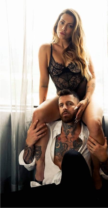 Cleo e o marido, Leandro Dlucca Foto: Reprodução - Revista Mensch - Andre Passos Cleo e o marido, Leandro Dlucca Foto: Reprodução - Revista Mensch - Andre Passos