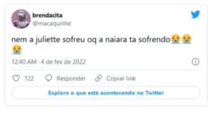 Fãs do reality compararam Naiara com Juliette (Foto: Reprodução / Twitter) Fãs do reality compararam Naiara com Juliette (Foto: Reprodução / Twitter)