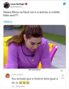 Fãs do BBB22 estão apoiando Naiara Azevedo (Foto: Reprodução / Twitter) Fãs do BBB22 estão apoiando Naiara Azevedo (Foto: Reprodução / Twitter)