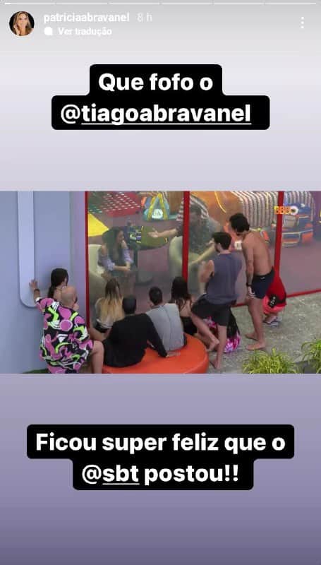 Patrícia falou de Tiago Abravanel no BBB22 (Foto: Reprodução) Patrícia falou de Tiago Abravanel no BBB22 (Foto: Reprodução)