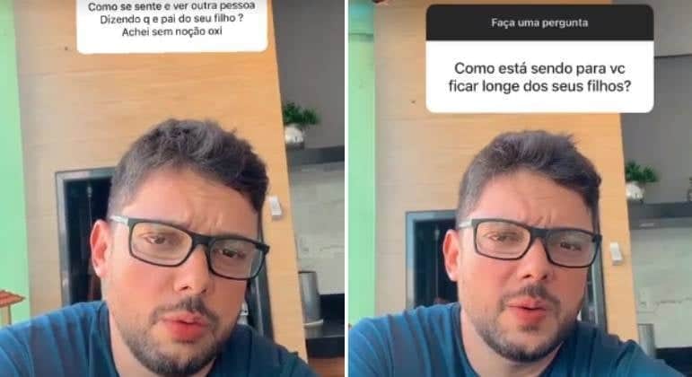 Pai biológico do enteado de Eduardo Costa (Imagem: Montagem) Pai biológico do enteado de Eduardo Costa (Imagem: Montagem)