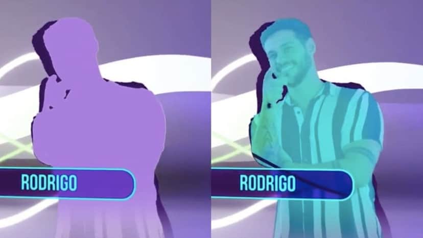 Exemplo de como mostrava antes o participante eliminado e agora, transparente, com chance de ser repescado no BBB22 (Montagem/ Twitter) Exemplo de como mostrava antes o participante eliminado e agora, transparente, com chance de ser repescado no BBB22 (Montagem/ Twitter)