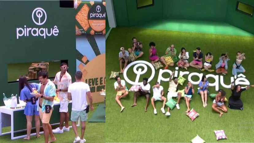 BBB22: Brothers se divertem em ação de patrocinadora sem Jade Picon (Foto: Reprodução/Montagem) BBB22: Brothers se divertem em ação de patrocinadora sem Jade Picon (Foto: Reprodução/Montagem)