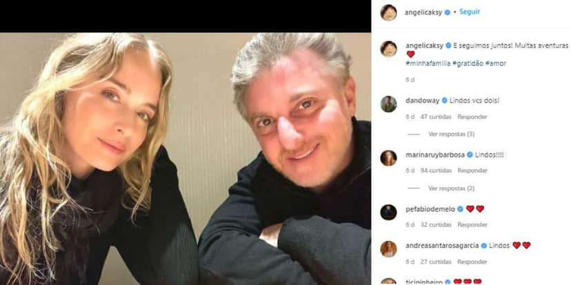 Angélica se declarou a Luciano Huck nas redes sociais (Foto: Reprodução/Instagram) Angélica se declarou a Luciano Huck nas redes sociais (Foto: Reprodução/Instagram)