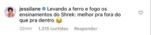Até o perfil de Jessilane resolveu se pronunciar (Foto: Reprodução / Instagram) Até o perfil de Jessilane resolveu se pronunciar (Foto: Reprodução / Instagram)