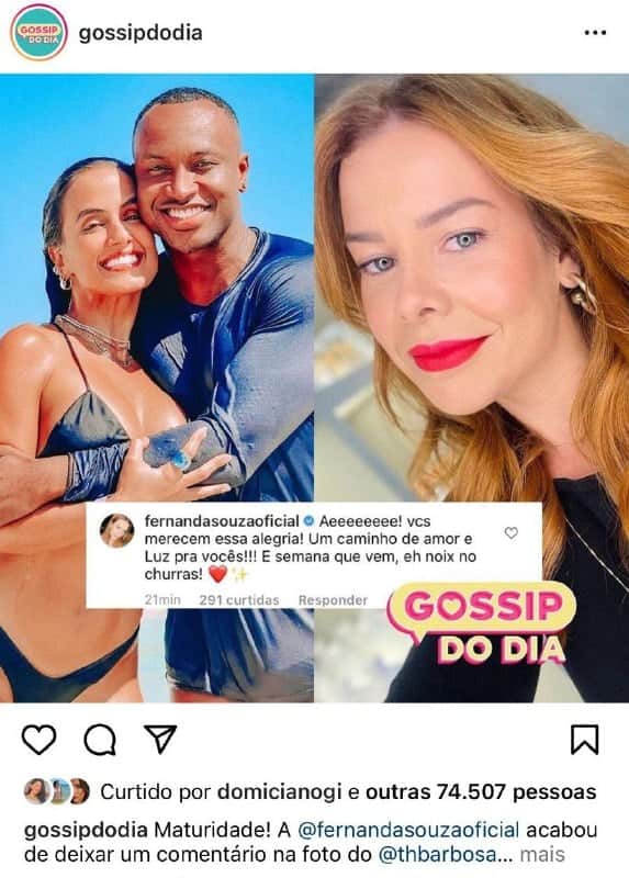 Fernanda Souza demonstrou grande maturidade nas redes sociais (Foto: Reprodução) Fernanda Souza demonstrou grande maturidade nas redes sociais (Foto: Reprodução)