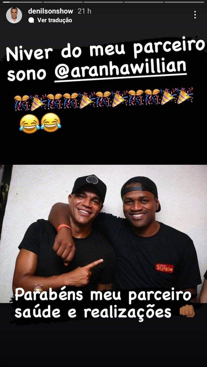 Denílson parabeniza grande amigo - Foto: Reprodução Denílson parabeniza grande amigo - Foto: Reprodução