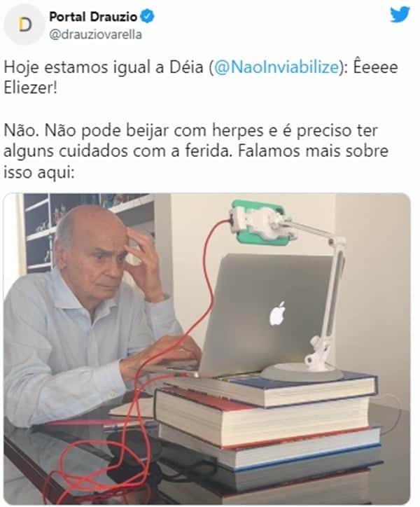 O recado do Dr. Drauzio Varella para Eliezer do BBB22 (Reprodução/ Twitter) O recado do Dr. Drauzio Varella para Eliezer do BBB22 (Reprodução/ Twitter)