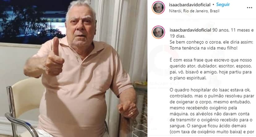 João, filho do dublador, faz anúncio da morte no perfil oficial do artista (Reprodução/ Instagram) João, filho do dublador, faz anúncio da morte no perfil oficial do artista (Reprodução/ Instagram)