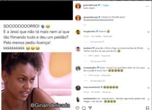 Web se divertiu com o momento inusitado (Foto: Reprodução / Instagram) Web se divertiu com o momento inusitado (Foto: Reprodução / Instagram)