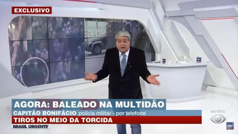 Datena se revoltou durante entrevista por telefone (Foto: Reprodução) Datena se revoltou durante entrevista por telefone (Foto: Reprodução)