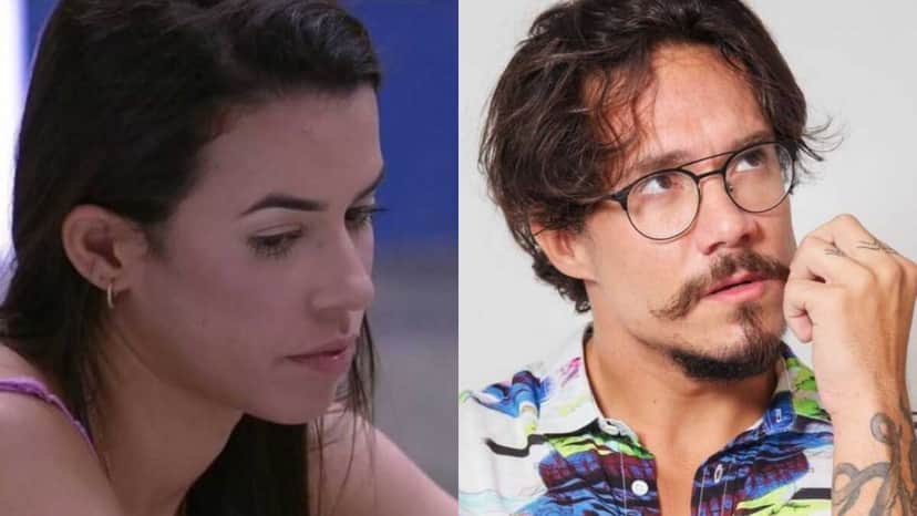 Larissa foi colocada no paredão por desempate da indicação de Eliezer (: Reprodução/ Montagem) Larissa foi colocada no paredão por desempate da indicação de Eliezer (: Reprodução/ Montagem)