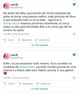 Lexa se manifestou sobre o caso no twitter (Foto: Reprodução / Twitter) Lexa se manifestou sobre o caso no twitter (Foto: Reprodução / Twitter)