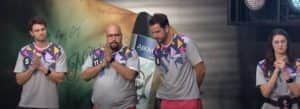 Eslovênia, Lucas, Tiago e Gustavo disputaram a fase final da Prova do Líder (Foto: Reprodução / Globoplay) Eslovênia, Lucas, Tiago e Gustavo disputaram a fase final da Prova do Líder (Foto: Reprodução / Globoplay)