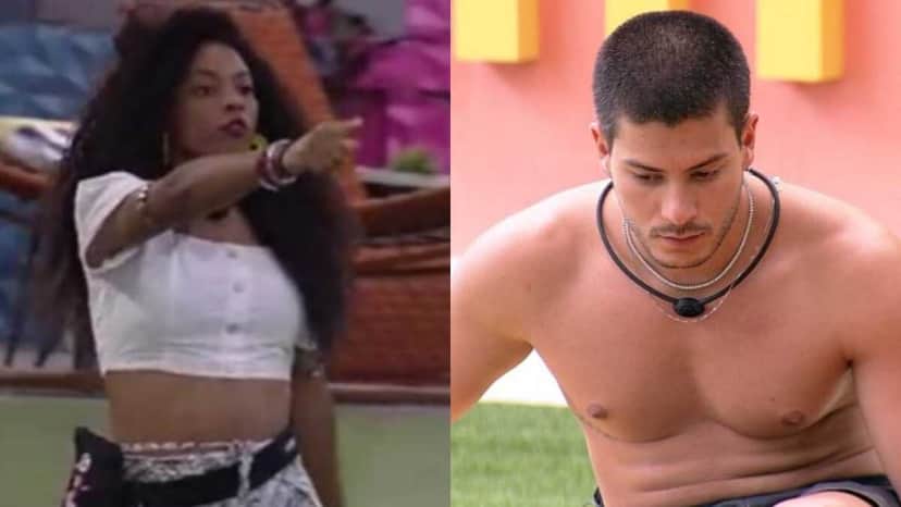 BBB22: Arthur Aguiar desfila de salto alto e a internet pede a volta de Lumena (Foto: Reprodução/Montagem) BBB22: Arthur Aguiar desfila de salto alto e a internet pede a volta de Lumena (Foto: Reprodução/Montagem)