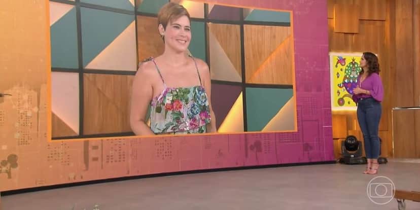 Michelle Loreto e Fátima Bernardes no quadro "Bem Estar" (Foto: Reprodução/TV Globo) Michelle Loreto e Fátima Bernardes no quadro "Bem Estar" (Foto: Reprodução/TV Globo)