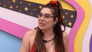 Naiara Azevedo foi a primeira eliminada do camarote do BBB22 (Foto: Reprodução / Globoplay) Naiara Azevedo foi a primeira eliminada do camarote do BBB22 (Foto: Reprodução / Globoplay)