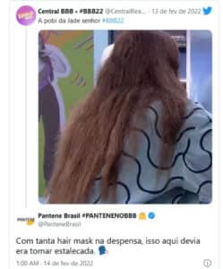 A patrocinadora do BBB22 riu da situação (Foto: Reprodução / Twitter) A patrocinadora do BBB22 riu da situação (Foto: Reprodução / Twitter)