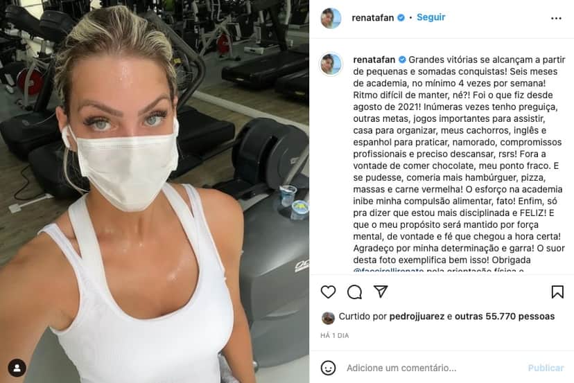 Renata Fan fala sobre rotina de treinos - Reprodução Renata Fan fala sobre rotina de treinos - Reprodução