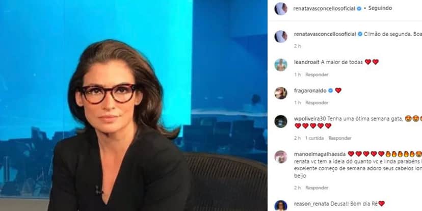 Renata Vasconcellos fez publicação nas redes sociais (Foto: Reprodução/Instagram) Renata Vasconcellos fez publicação nas redes sociais (Foto: Reprodução/Instagram)