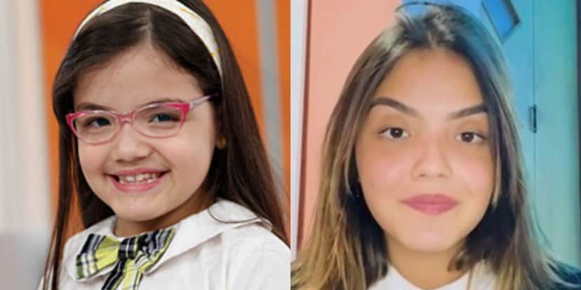 Stefany Vaz em "Carrossel" e atualmente (Foto: Divulgação/SBT/Reprodução/Instagram) Stefany Vaz em "Carrossel" e atualmente (Foto: Divulgação/SBT/Reprodução/Instagram)