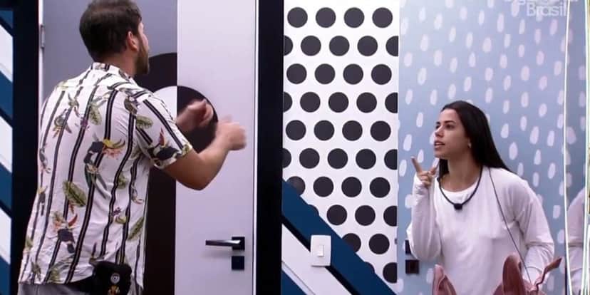 BBB22: Gustavo e Larissa protagonizaram barraco ao entrar na casa (Foto: Reprodução) BBB22: Gustavo e Larissa protagonizaram barraco ao entrar na casa (Foto: Reprodução)