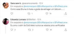 Web repercutiu 'fora' que Bruna Marquezine levou da equipe de Eslô (Foto: Reprodução / Twitter) Web repercutiu 'fora' que Bruna Marquezine levou da equipe de Eslô (Foto: Reprodução / Twitter)