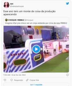 Fã do reality questionou a falta de atenção da euipe do BBB nesse ano (Foto: Reprodução / Twitter) Fã do reality questionou a falta de atenção da euipe do BBB nesse ano (Foto: Reprodução / Twitter)