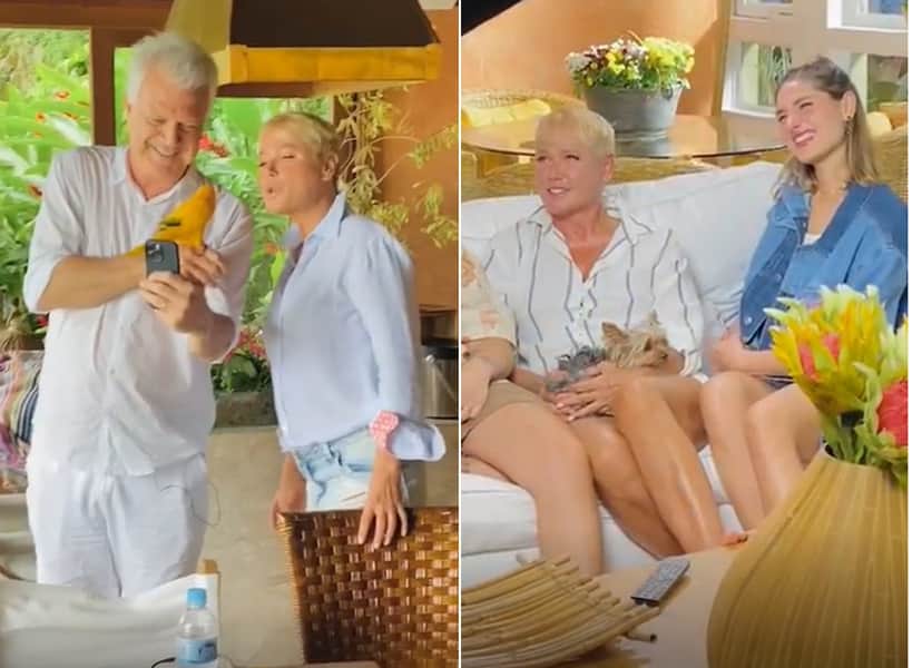 Xuxa com Pedro Bial e Sasha nos bastidores de documentário (Foto: Reprodução Instagram) Xuxa com Pedro Bial e Sasha nos bastidores de documentário (Foto: Reprodução Instagram)