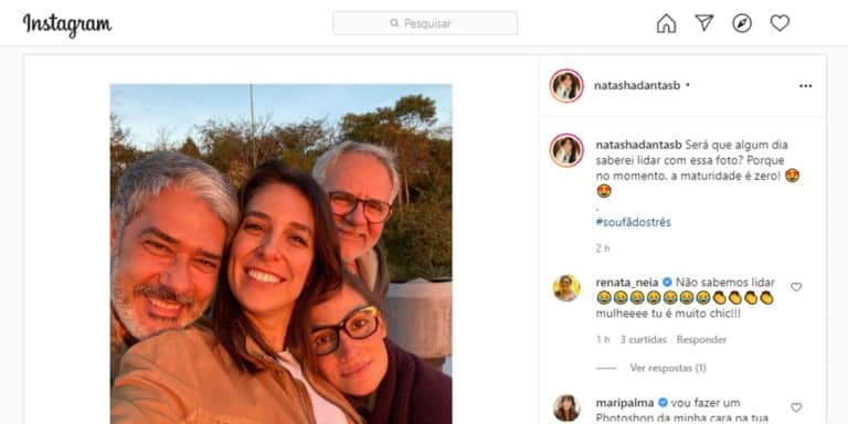 Publicação da esposa de William Bonner (Foto: Reprodução) Publicação da esposa de William Bonner (Foto: Reprodução)