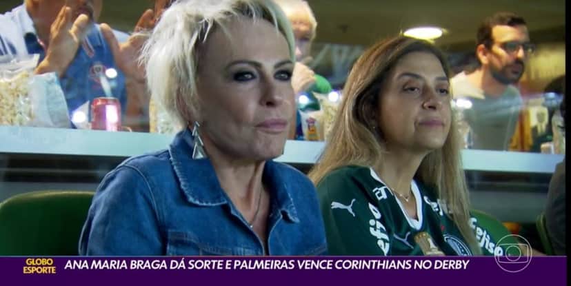 Ana Maria Braga no estádio Ana Maria Braga no estádio
