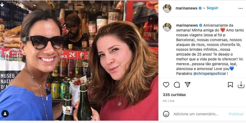 Marina Araújo declara amor para Christiane Pelajo. Marina Araújo declara amor para Christiane Pelajo.