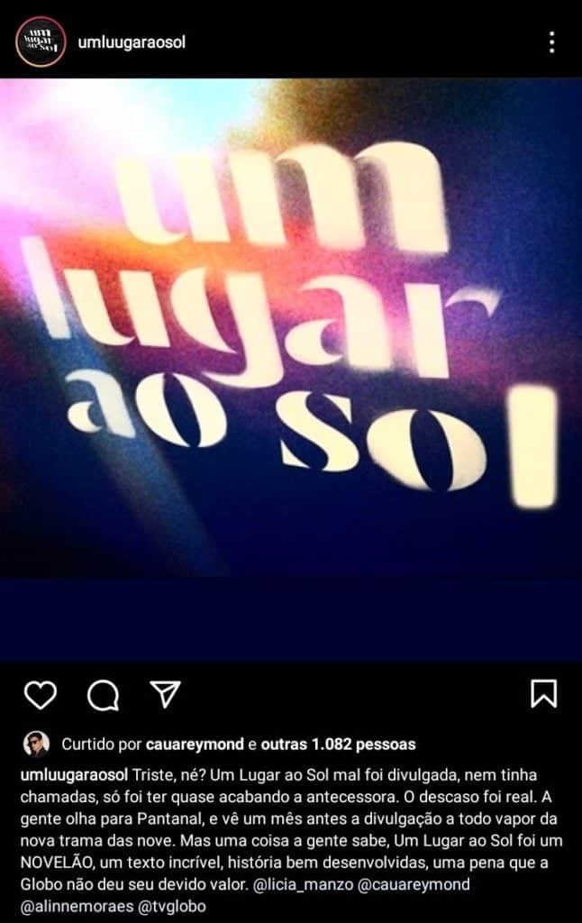 Cauã Reymond curtiu uma critica contra a Globo nas redes sociais- Foto: Reprodução Cauã Reymond curtiu uma critica contra a Globo nas redes sociais- Foto: Reprodução