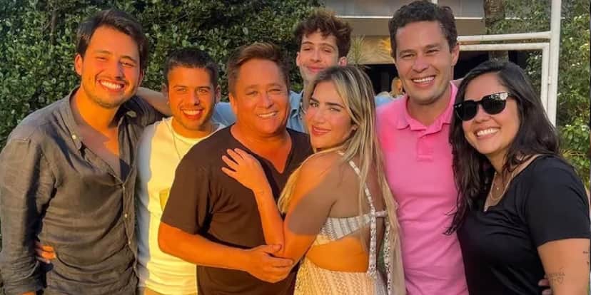 Leonardo ao lado dos filhos (Foto: Divulgação) Leonardo ao lado dos filhos (Foto: Divulgação)